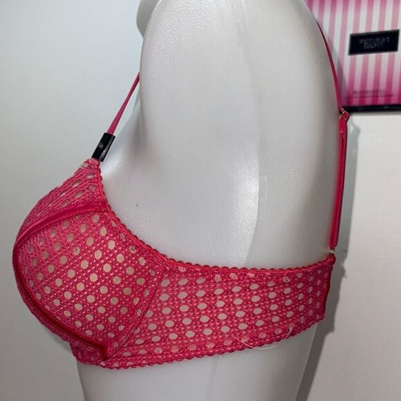 🔥Victoria's Secret Pink  Bra with Molded Cups very sexy push-up Sz 34B New - Picture 3 of 4